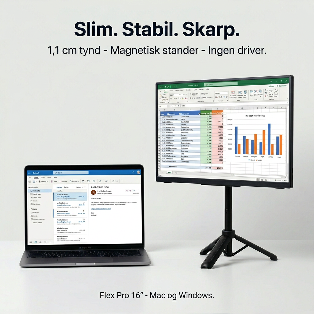 Kannettava Flex Pro -näyttö – 16" + jalusta