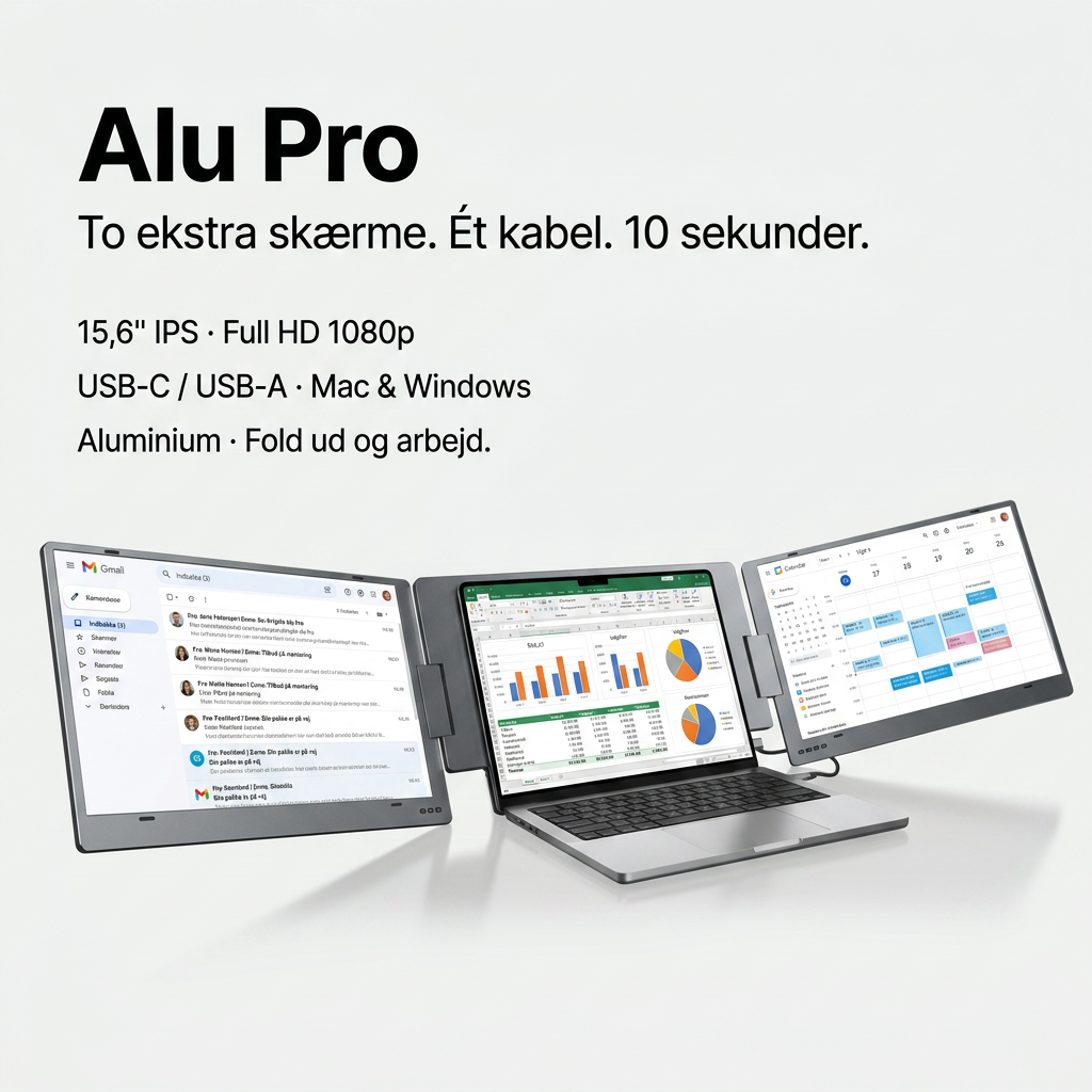 Alu Pro kannettava kahden näytön laajennin