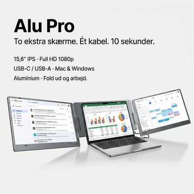 Alu Pro kannettava kahden näytön laajennin