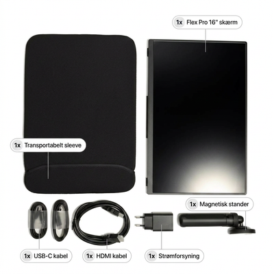 Kannettava Flex Pro -näyttö – 16" + jalusta